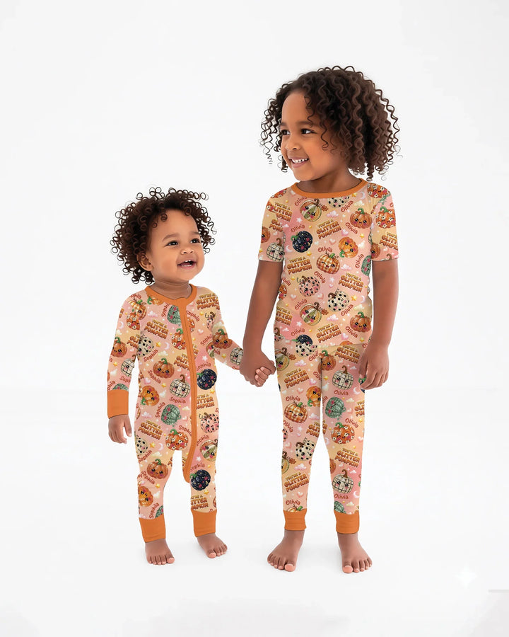 CUSTOM Template Bamboo Two Piece Short Sleeve Pyjamas Set