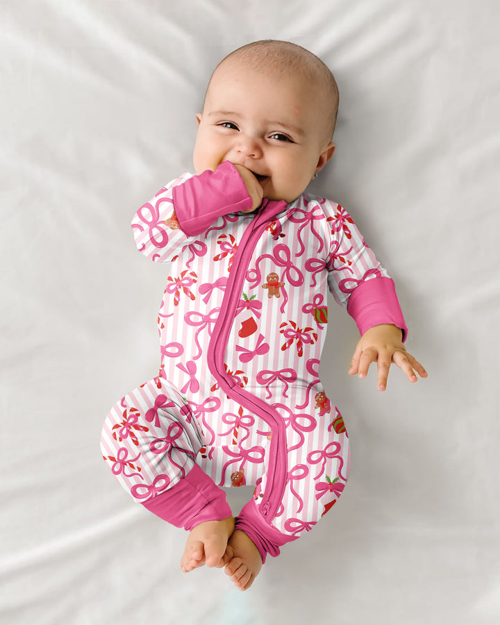 Pink Bow Christmas Magic Bamboo Convertible Zippy