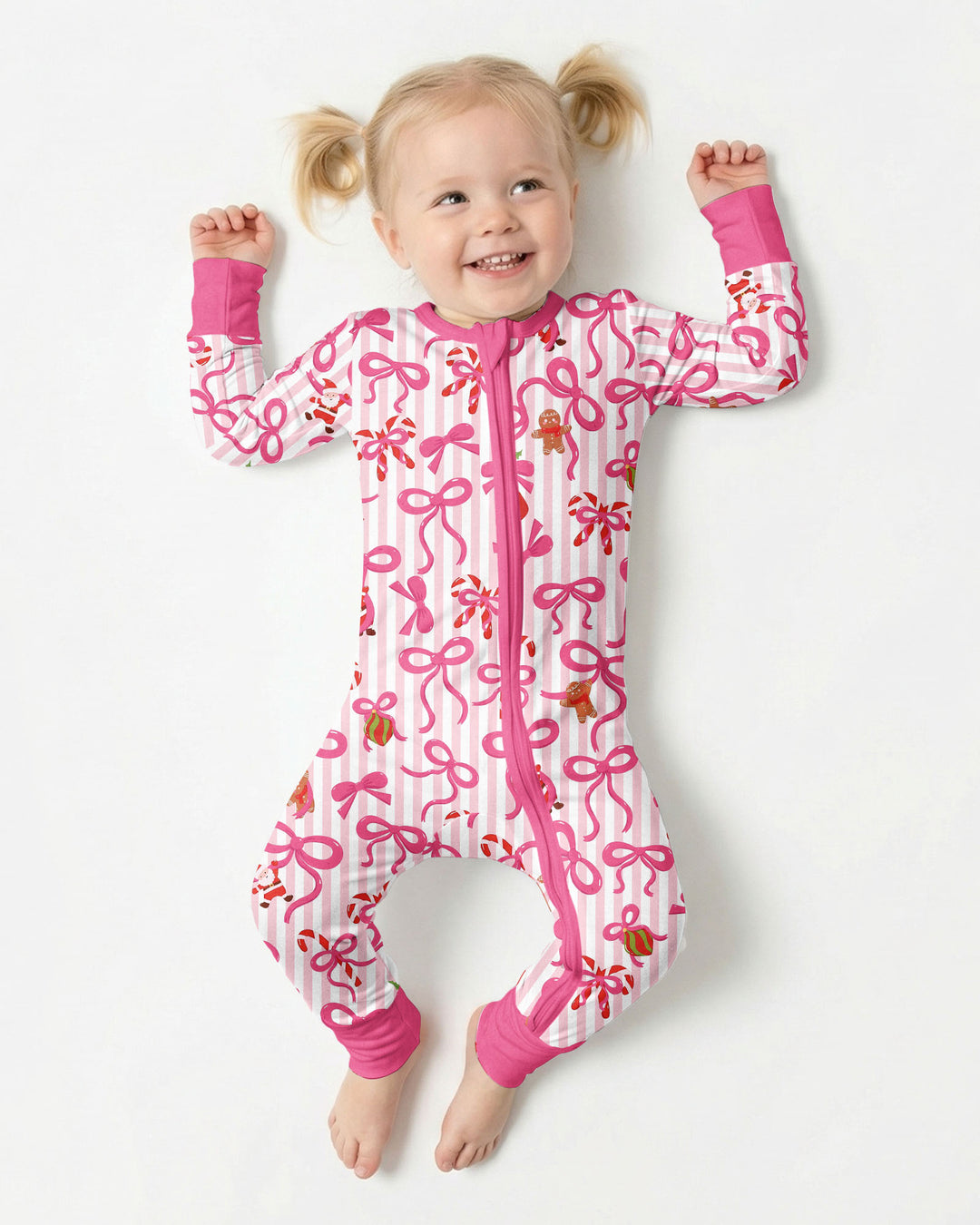 Pink Bow Christmas Magic Bamboo Convertible Zippy