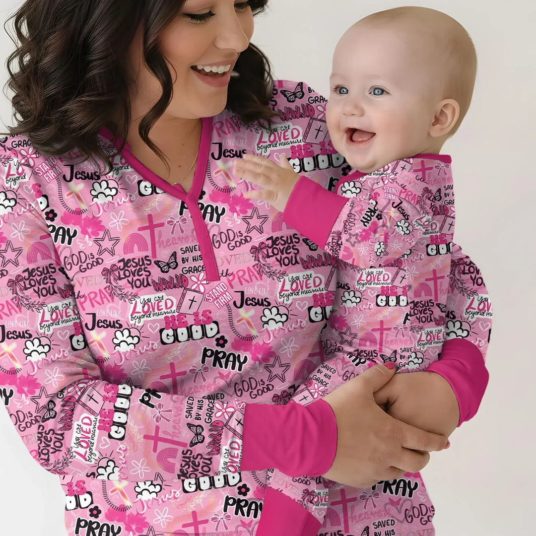 Pink Faith & Grace Bamboo Convertible Zippy