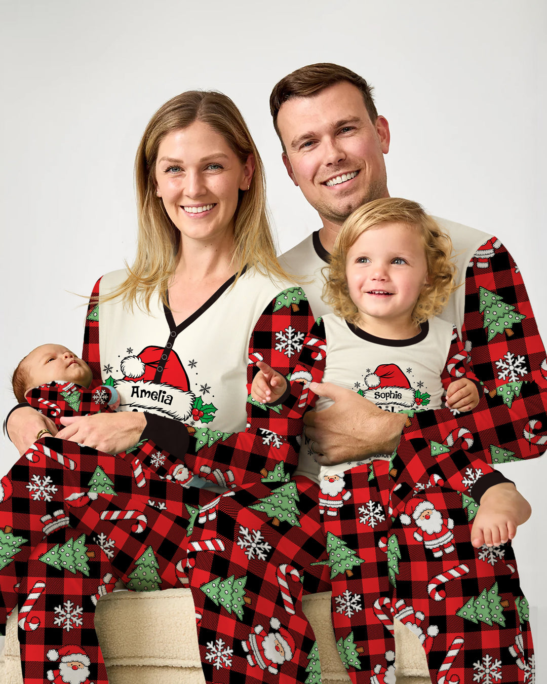 Custom Name Family Matching Christmas Crew Making Memories Together Bamboo Men's Pajama Set
