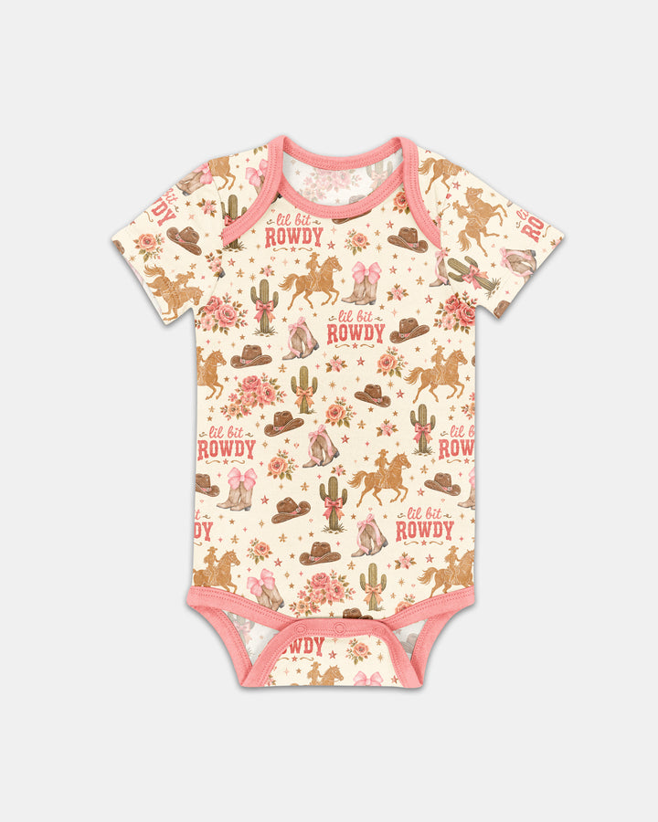 Coquette Cowgirl Lil Bit Rowdy Bamboo Bodysuit