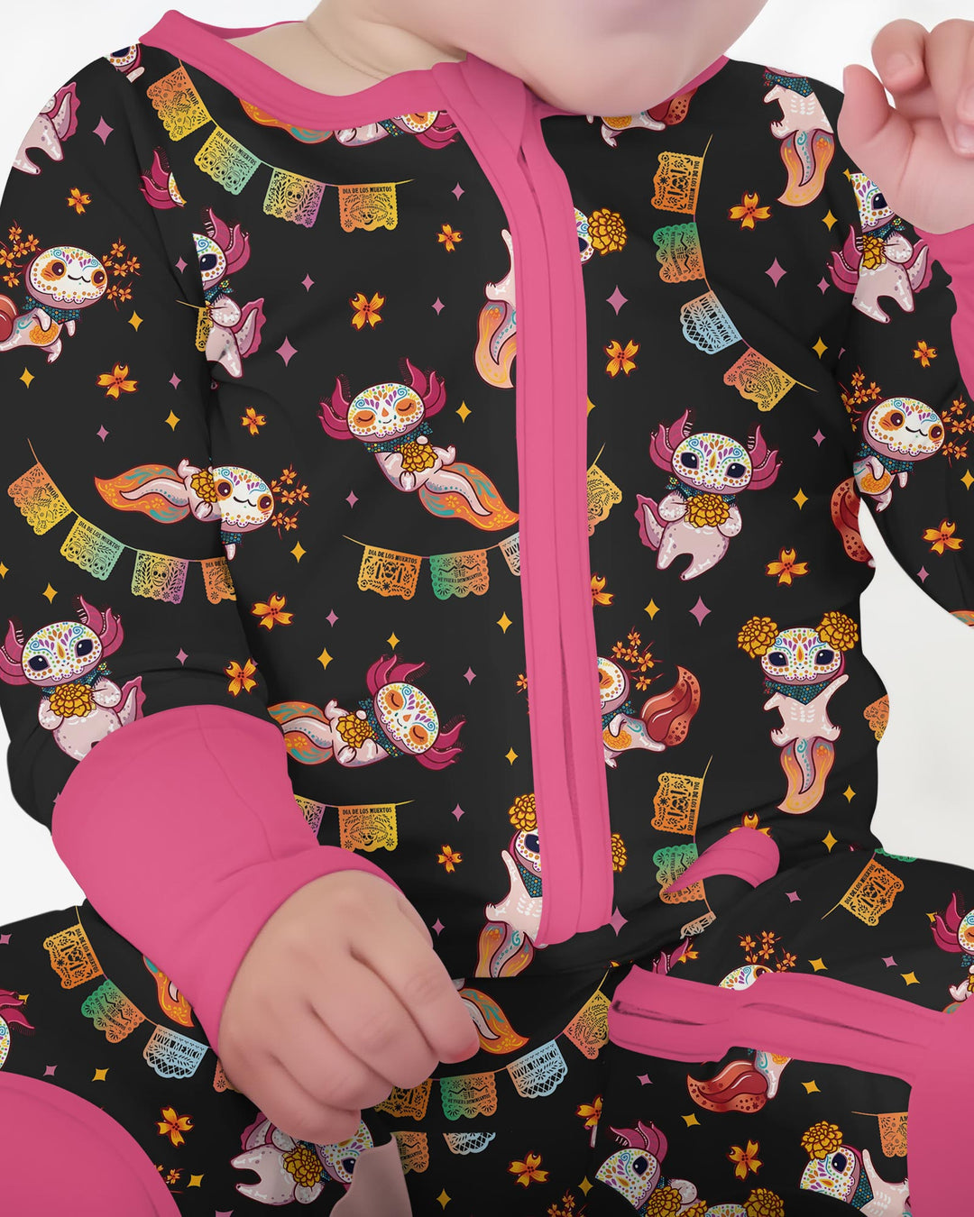 Axololt Día de los Muertos Bamboo Convertible Zippy