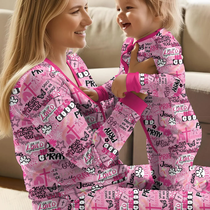 Pink Faith & Grace Bamboo Convertible Zippy