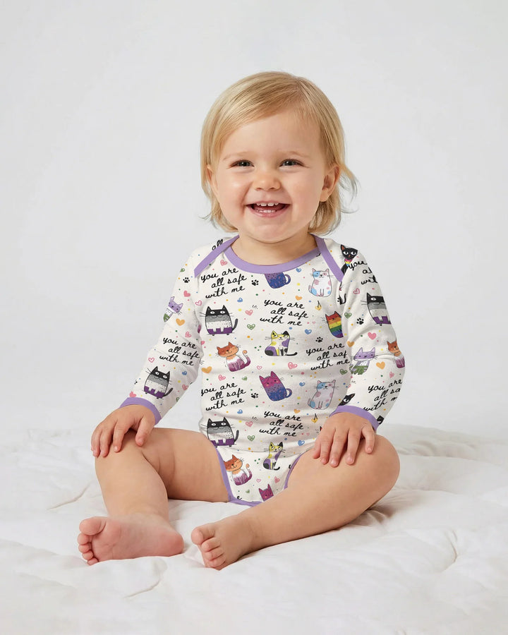 Loved & Safe Kitties Family Matching Bamboo Bodysuit