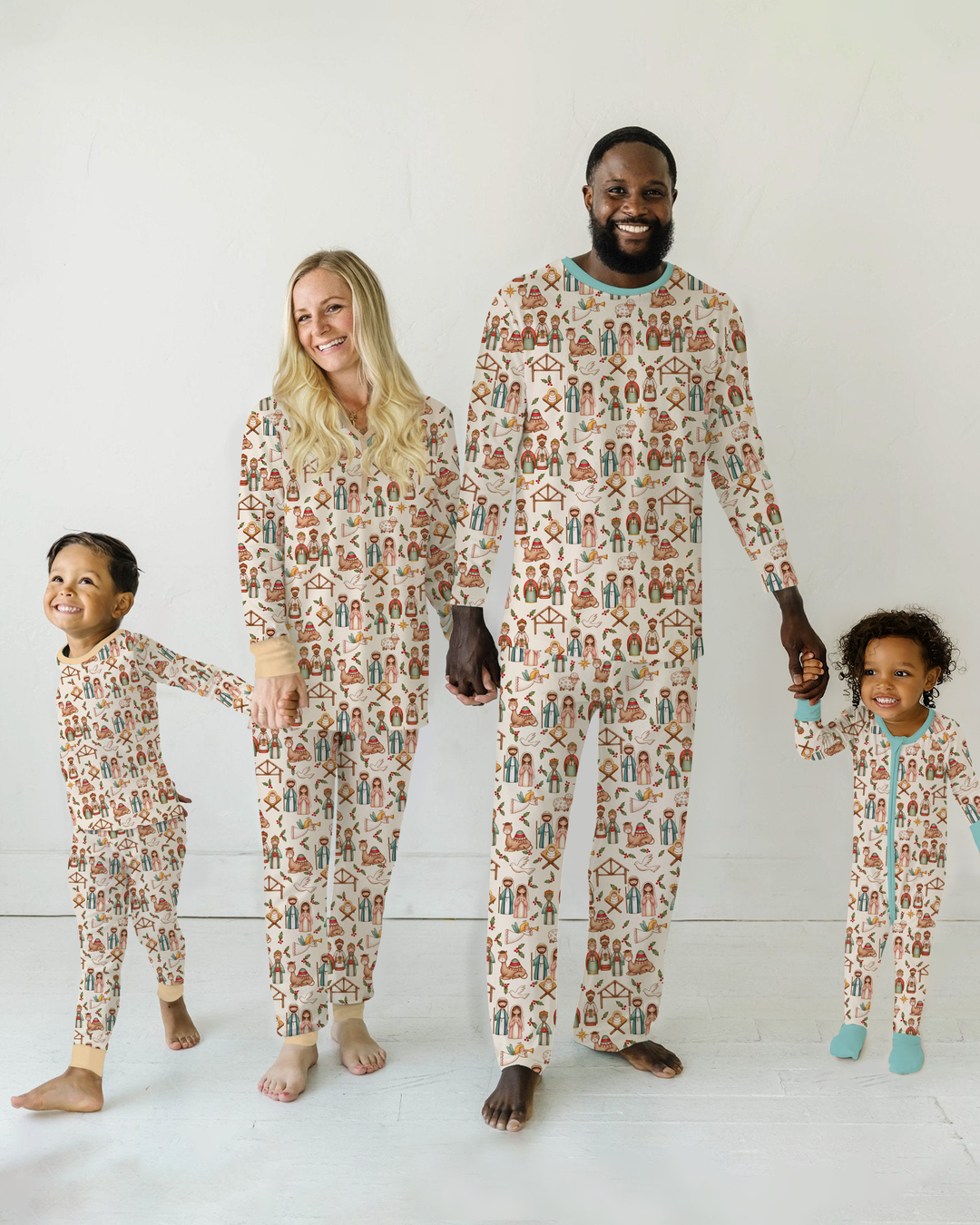 Holy Night Nativity Bamboo Two Piece Long Sleeve Pajama Set