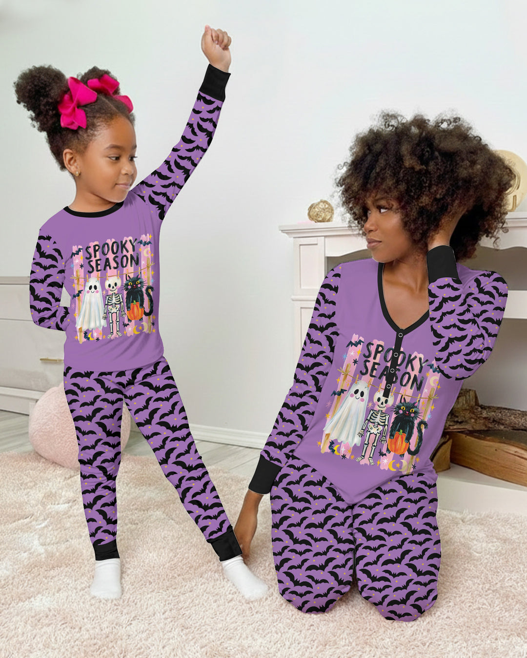 Bats & Boos Family Matching Bamboo Women Pajama Set