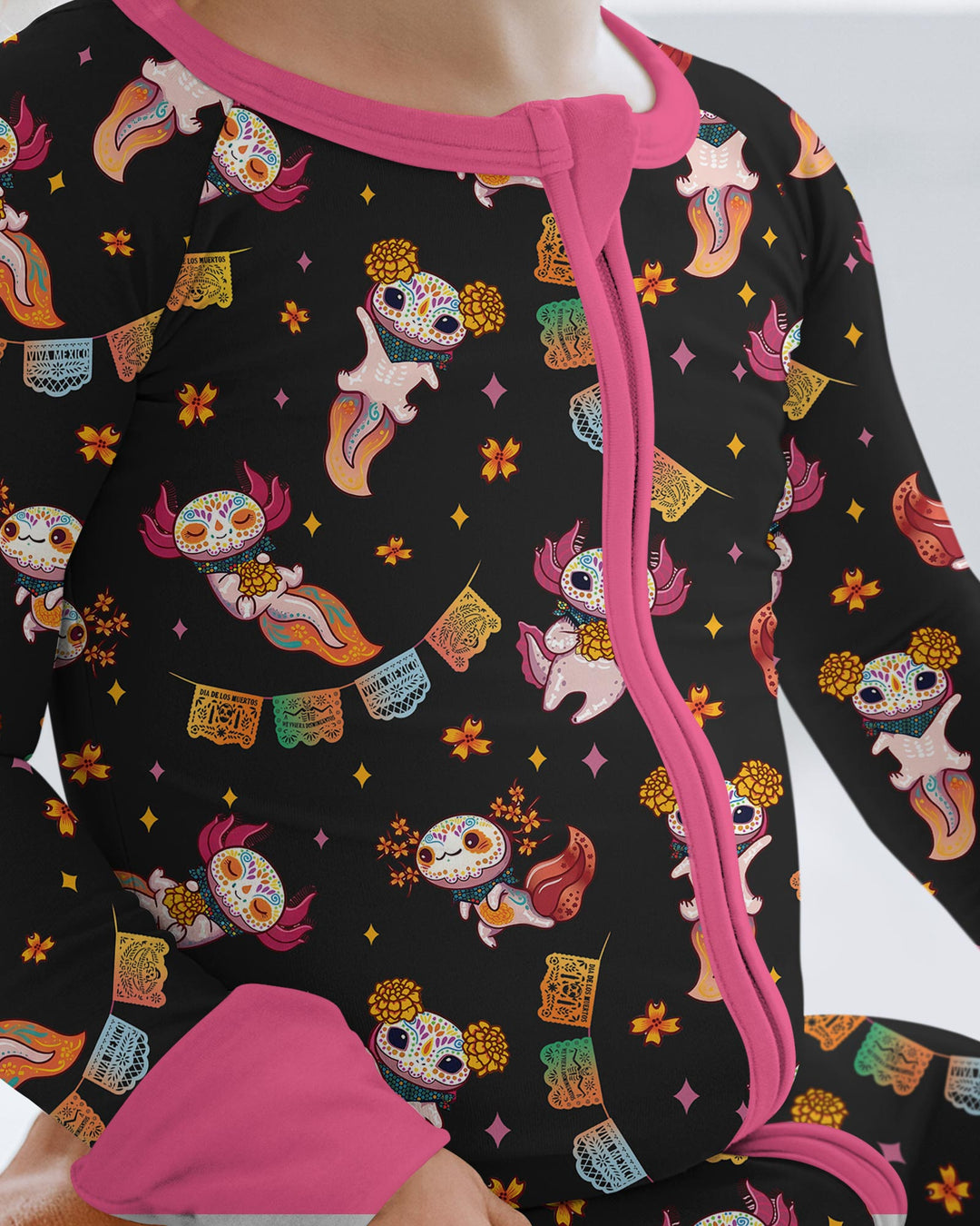Axololt Día de los Muertos Bamboo Convertible Zippy