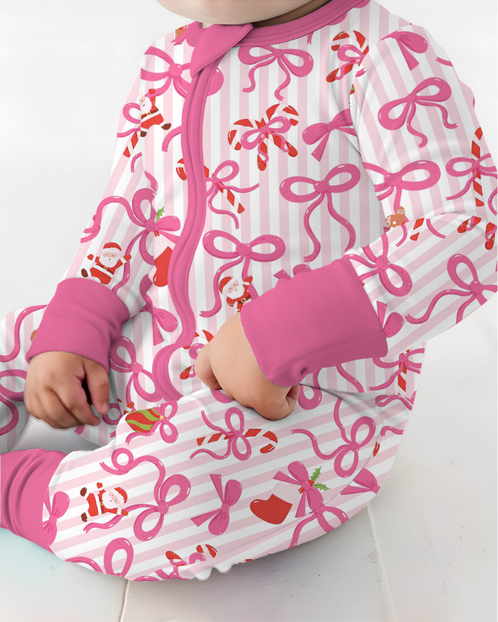Pink Bow Christmas Magic Bamboo Convertible Zippy