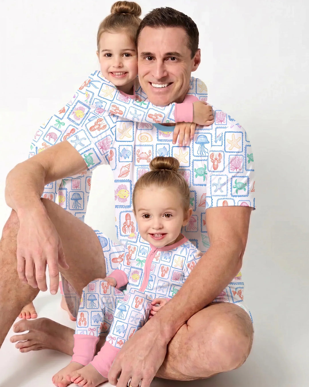 Coastal Treasures Family Matching Bamboo Convertible Zippy