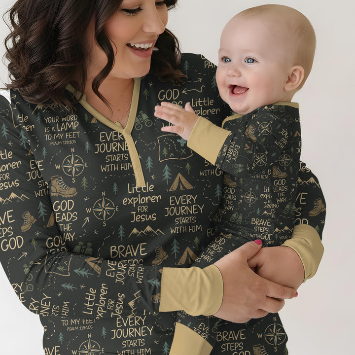 Little Explorer God Leads The Way Bamboo Women Pajama Set