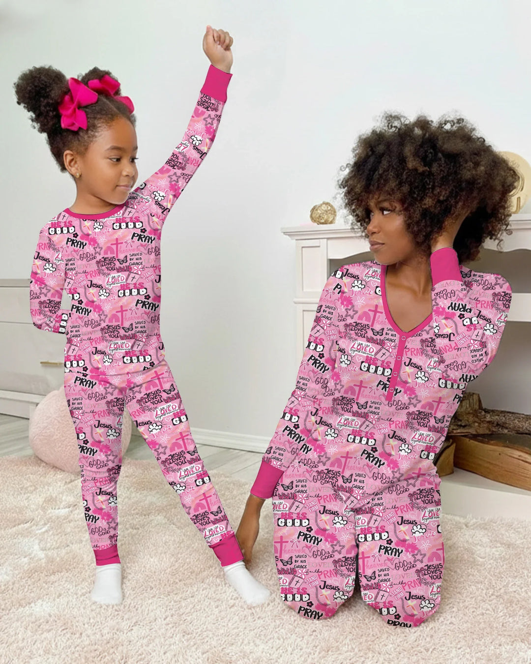 Template Bamboo Two Piece Long Sleeve Pyjamas Set