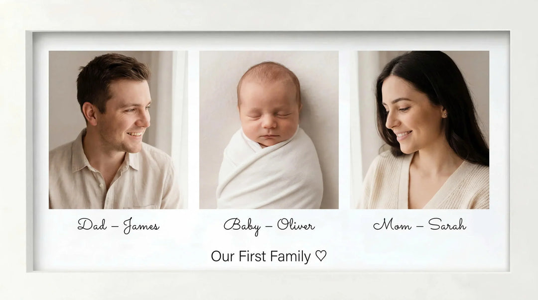 Parents and Baby Memory Picture Frame