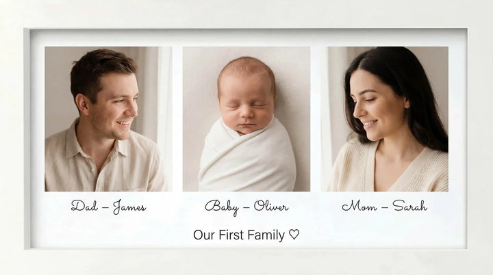 Parents and Baby Memory Picture Frame