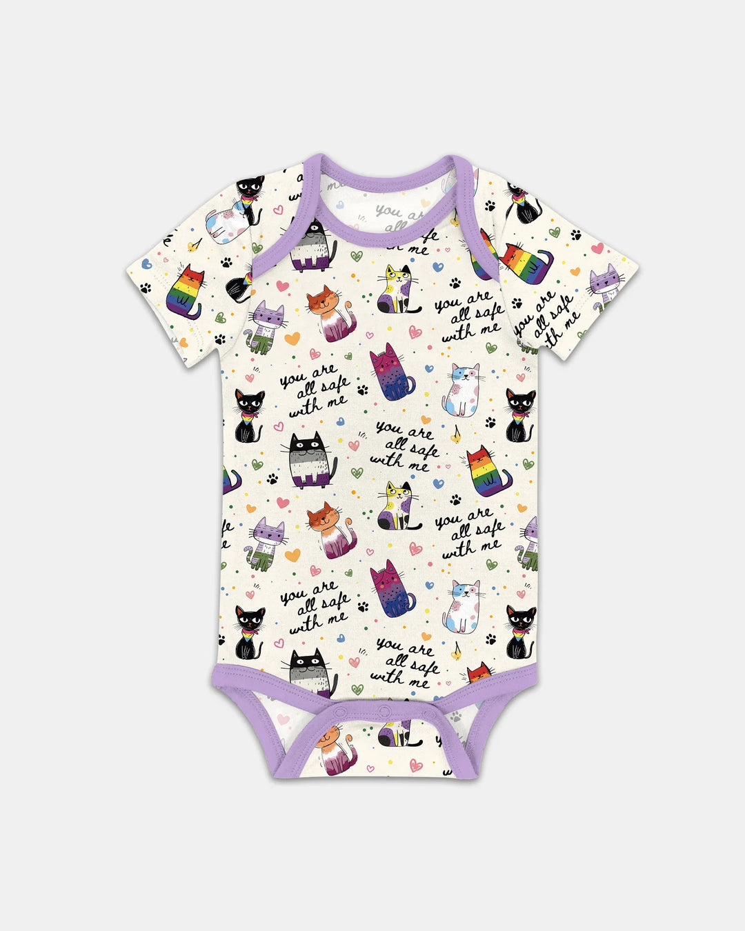 Loved & Safe Kitties Family Matching Bamboo Bodysuit