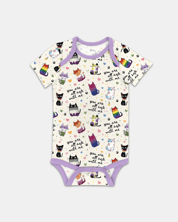 Loved & Safe Kitties Family Matching Bamboo Bodysuit