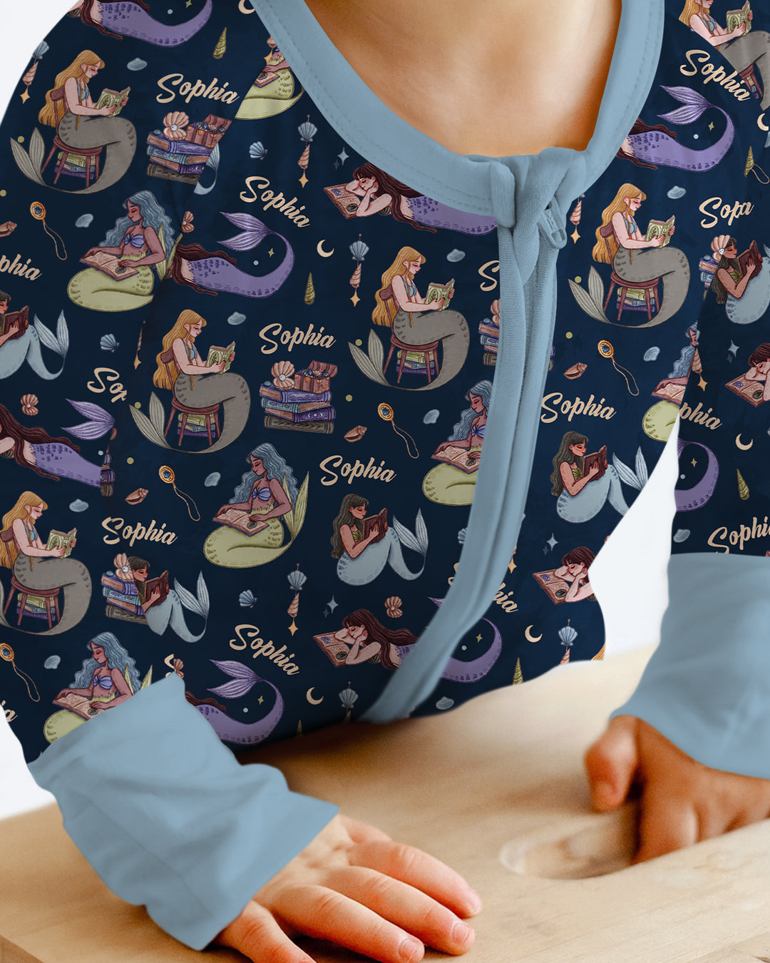 Mermaid Reads Bamboo Convertible Zippy