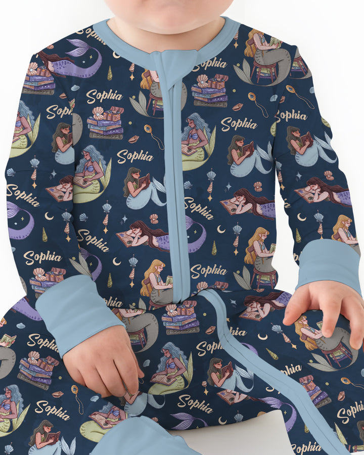 Mermaid Reads Bamboo Convertible Zippy