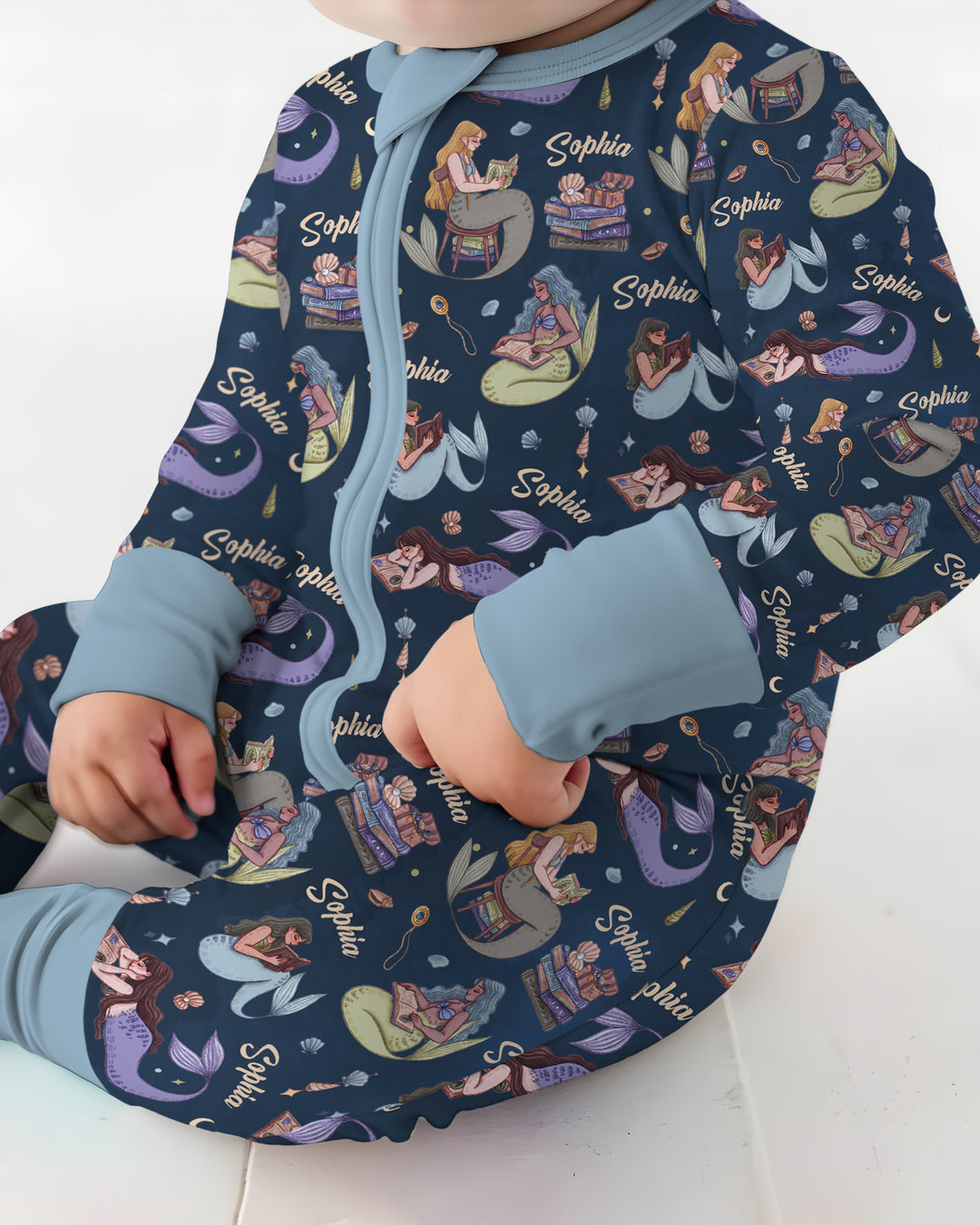 Mermaid Reads Bamboo Convertible Zippy