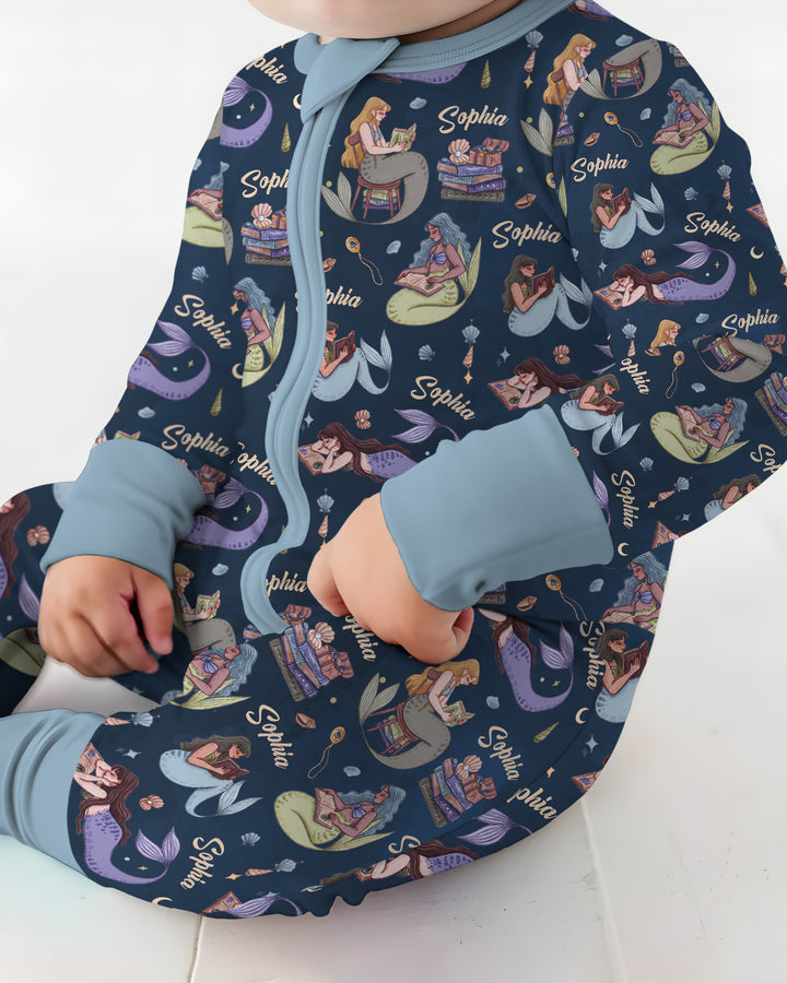 Mermaid Reads Bamboo Convertible Zippy