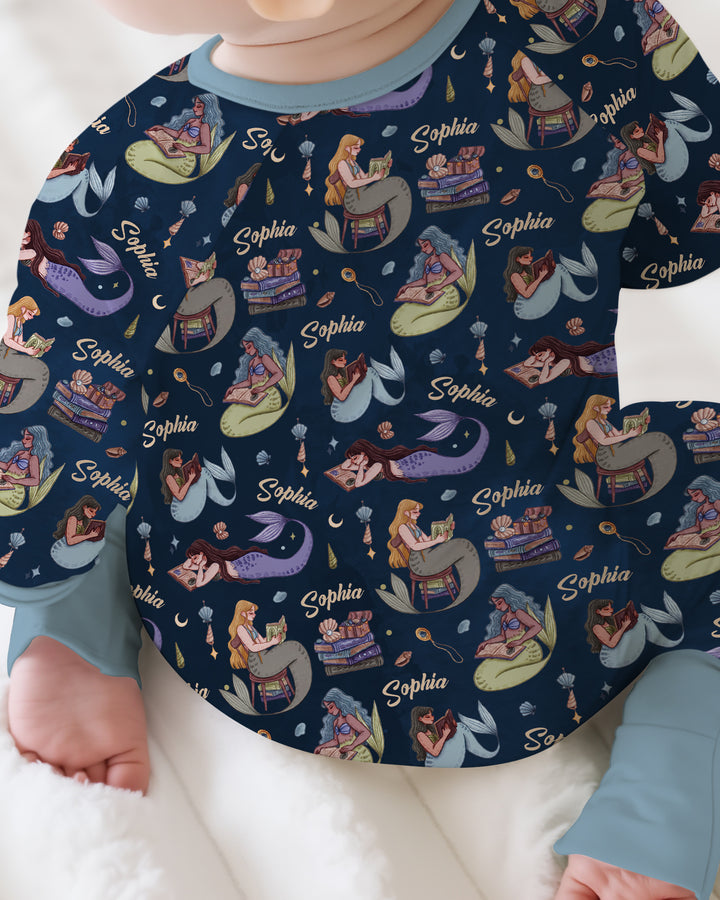 Mermaid Reads Bamboo Convertible Zippy