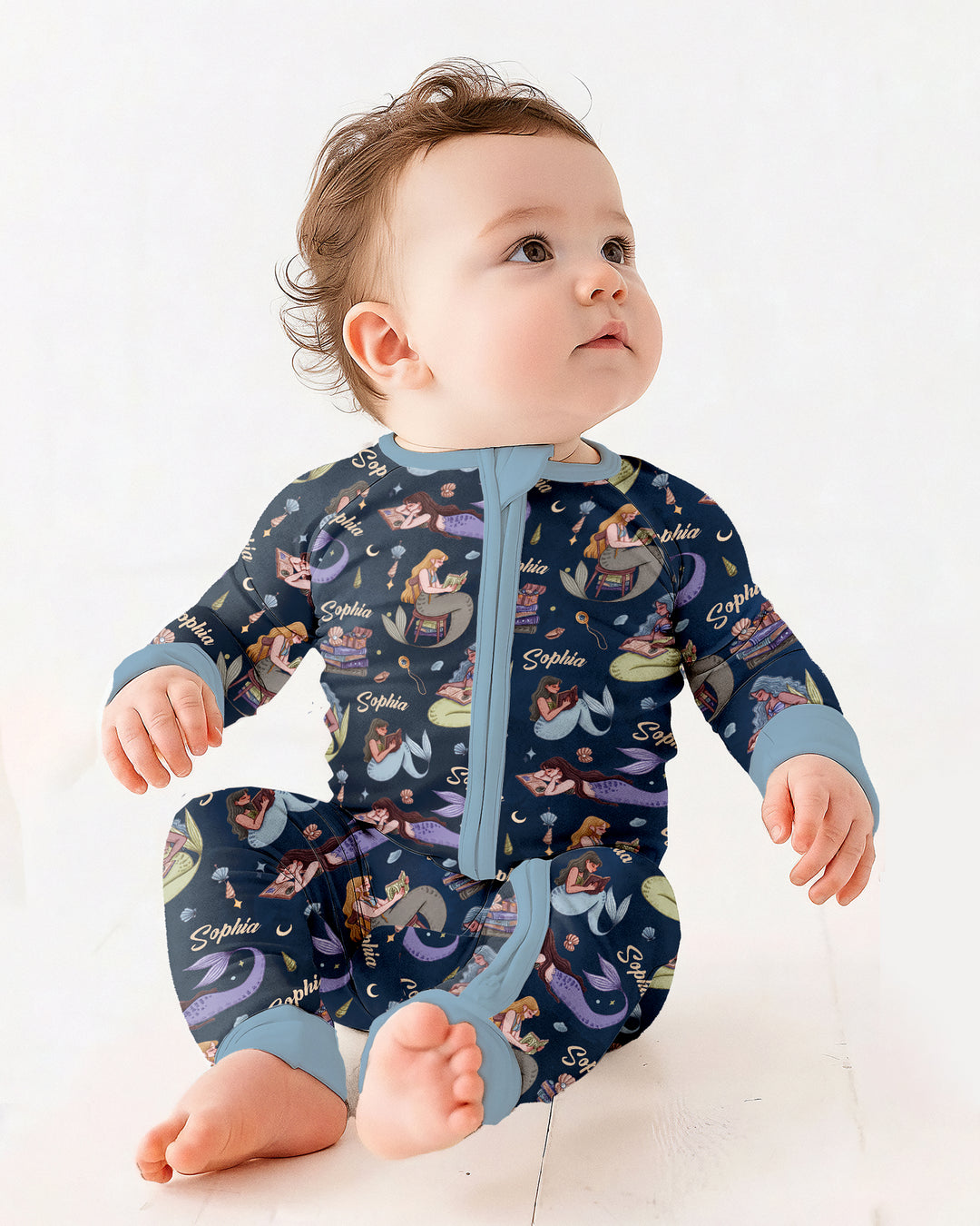 Mermaid Reads Bamboo Convertible Zippy