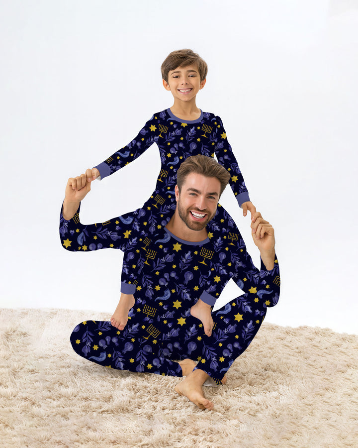 Rosh Hashanah Night Family Matching Bamboo Men's Pajama Set