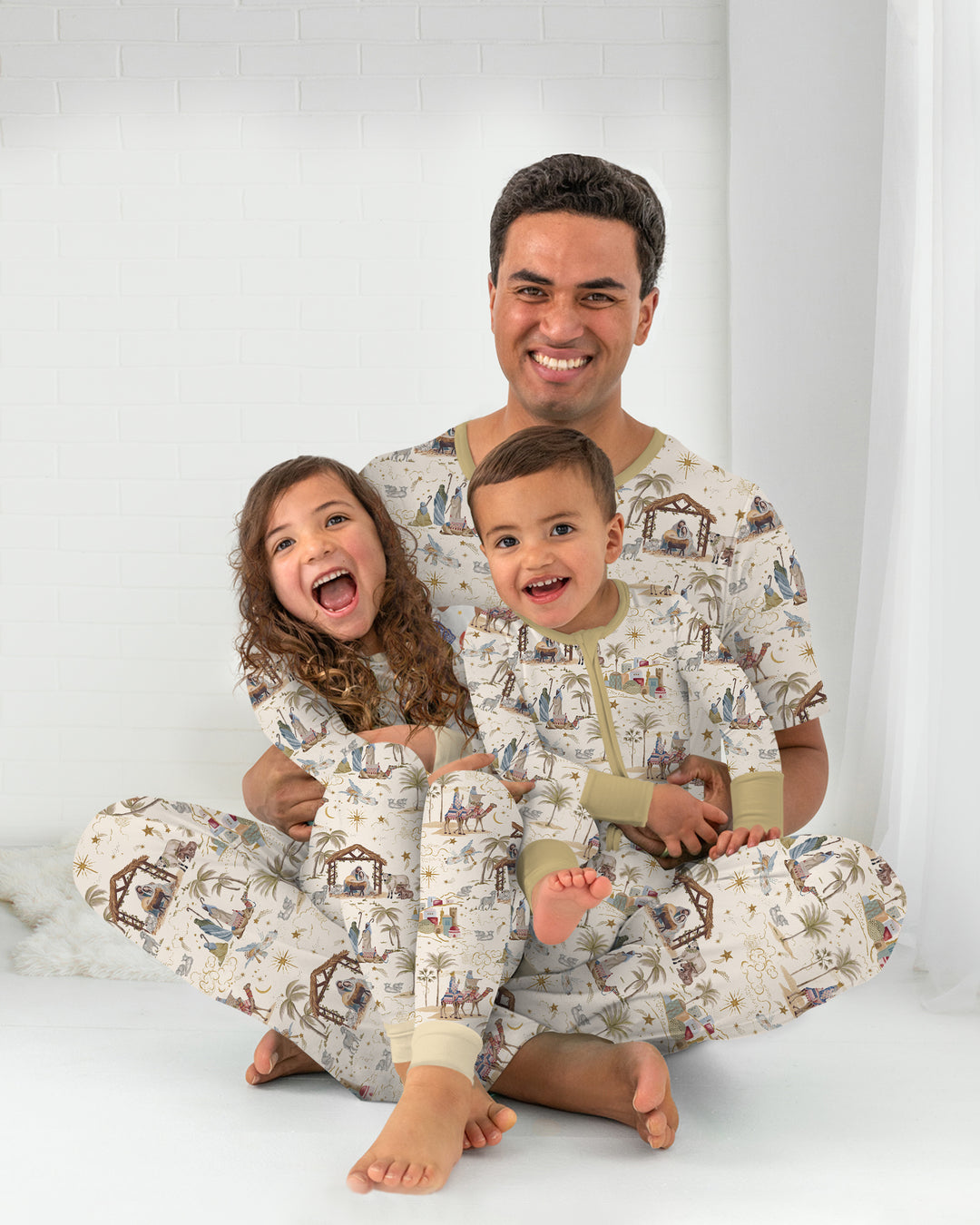 Silent Night Nativity Bamboo Men's Pajama Set