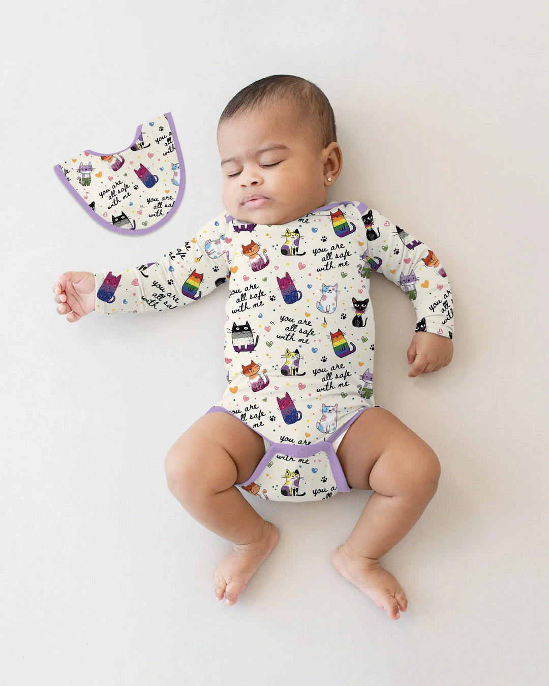 Loved & Safe Kitties Family Matching Bamboo Bodysuit