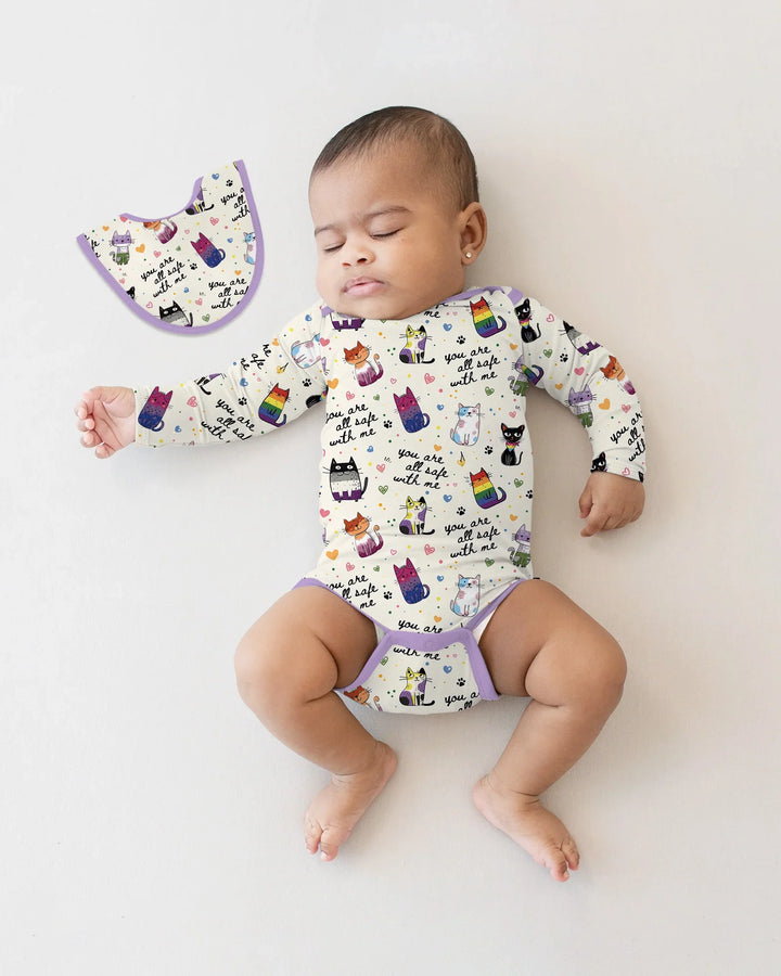 Loved & Safe Kitties Family Matching Bamboo Bodysuit