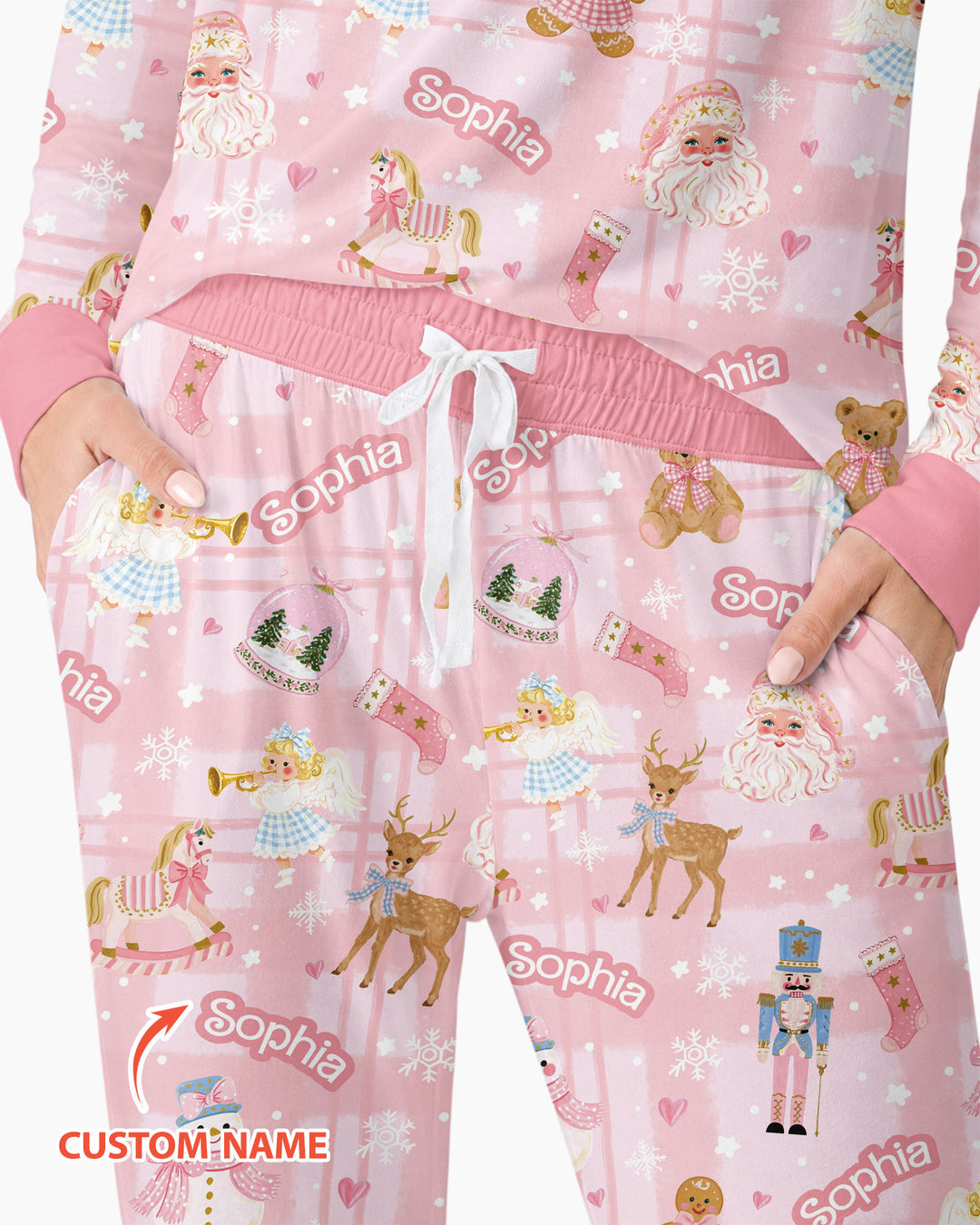 Custom Name Winter Wonderland Bamboo Women Pajama Set