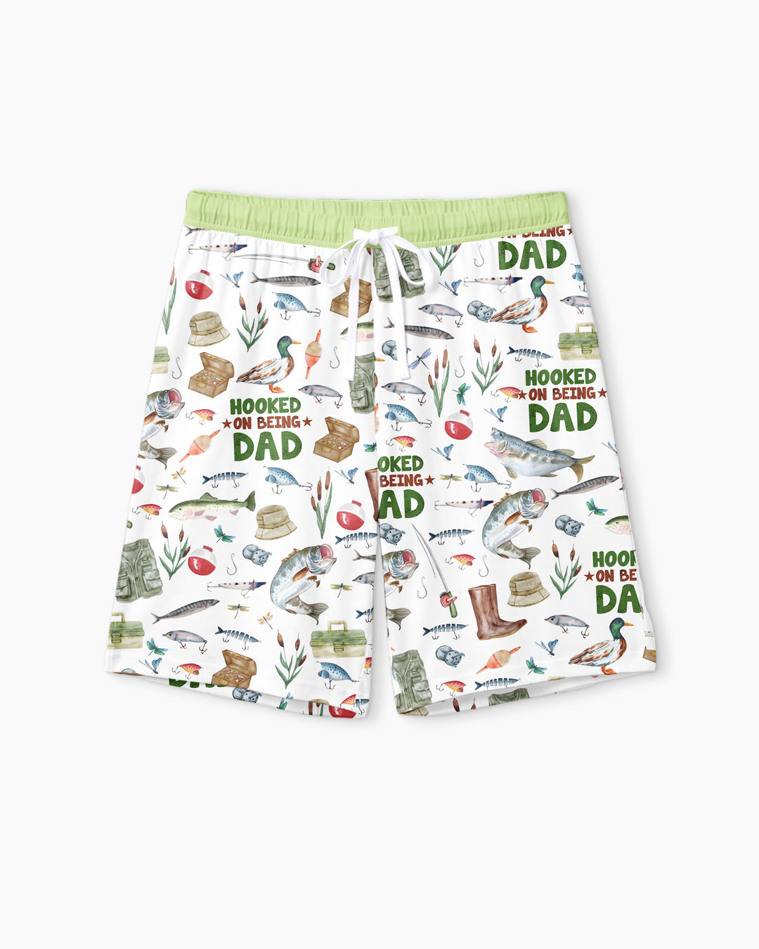 Hooked The Best Dad Daddy & Me Matching Bamboo Men Short Sleeve Short Pajama Set