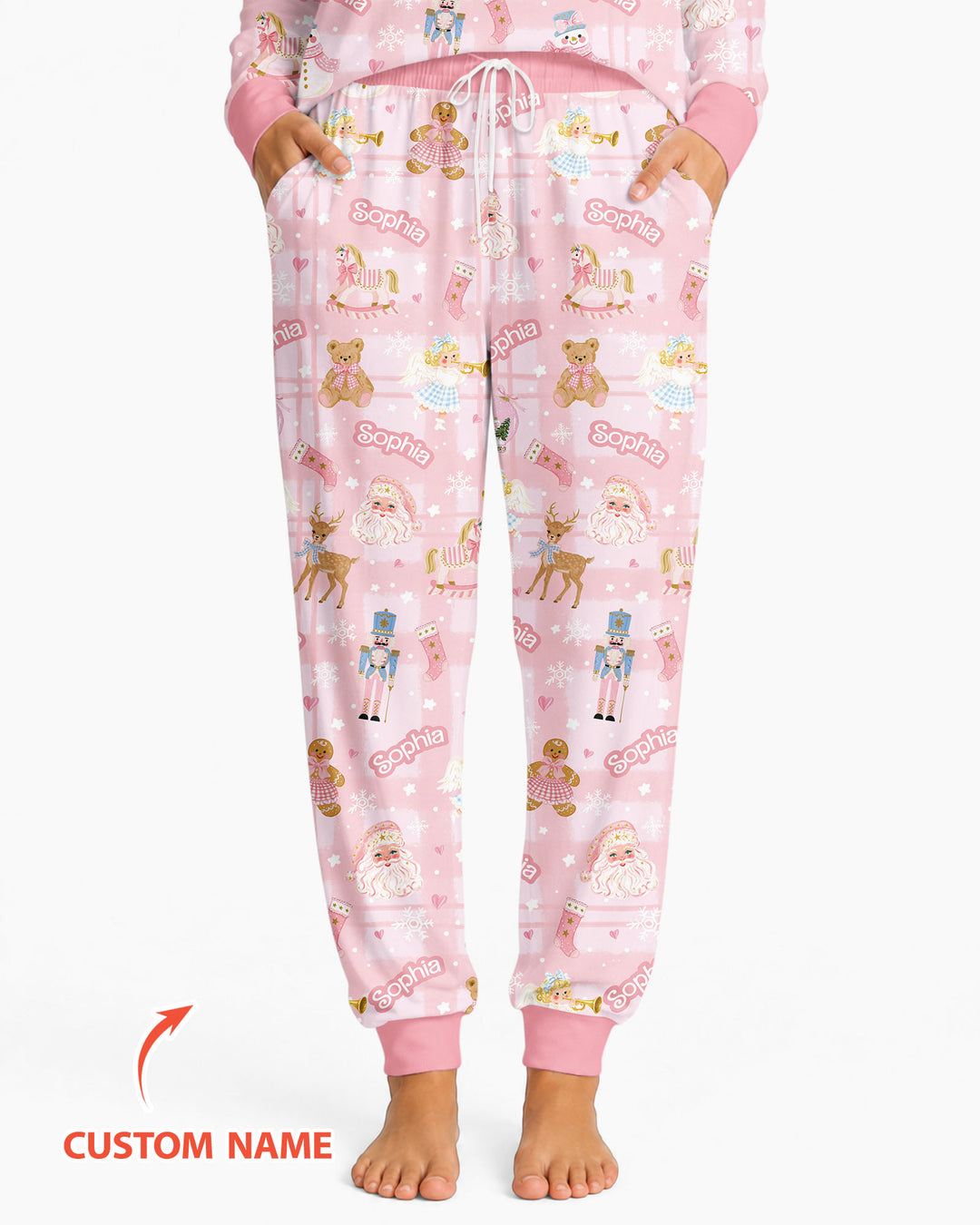 Custom Name Winter Wonderland Bamboo Women Pajama Set