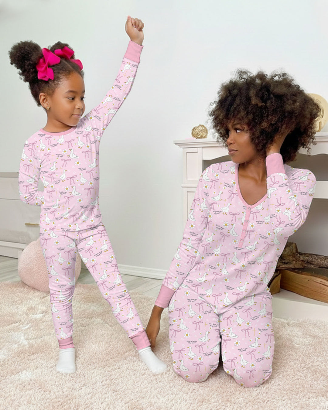 Jesus Loves You Silly Goose Bamboo Women Pajama Set
