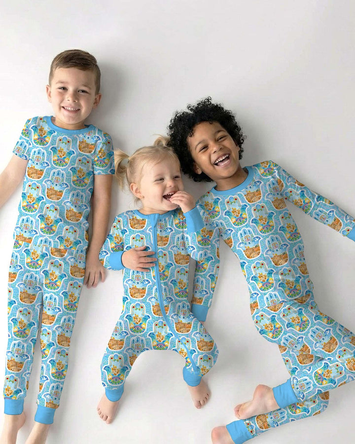 Hamsa Hand Bamboo Two Piece Long Sleeve Pajama Set