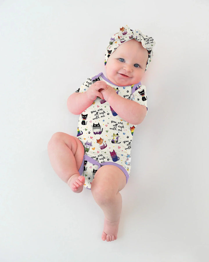 Loved & Safe Kitties Family Matching Bamboo Bodysuit