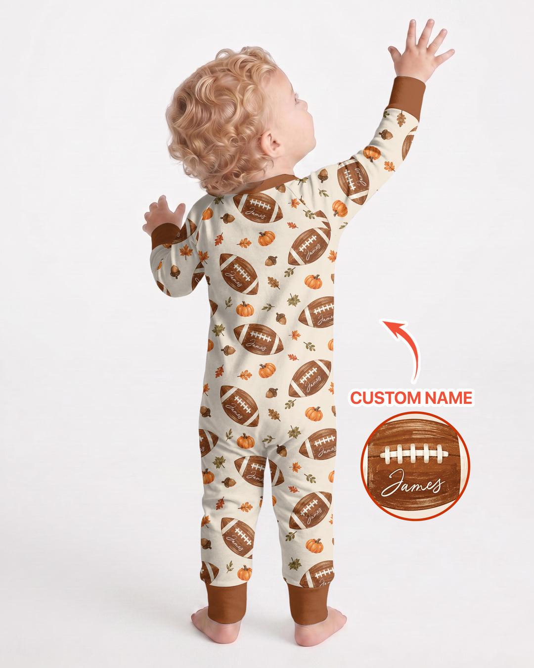 Custom Name Football Season Happy Fall Bamboo Convertible Zippy