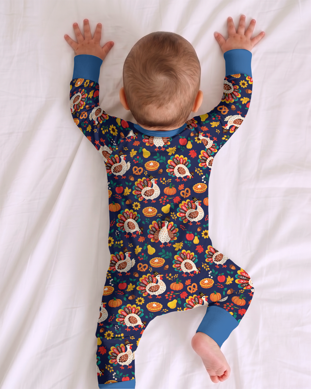 Festive Turkey Fall Harvest Bamboo Convertible Zippy