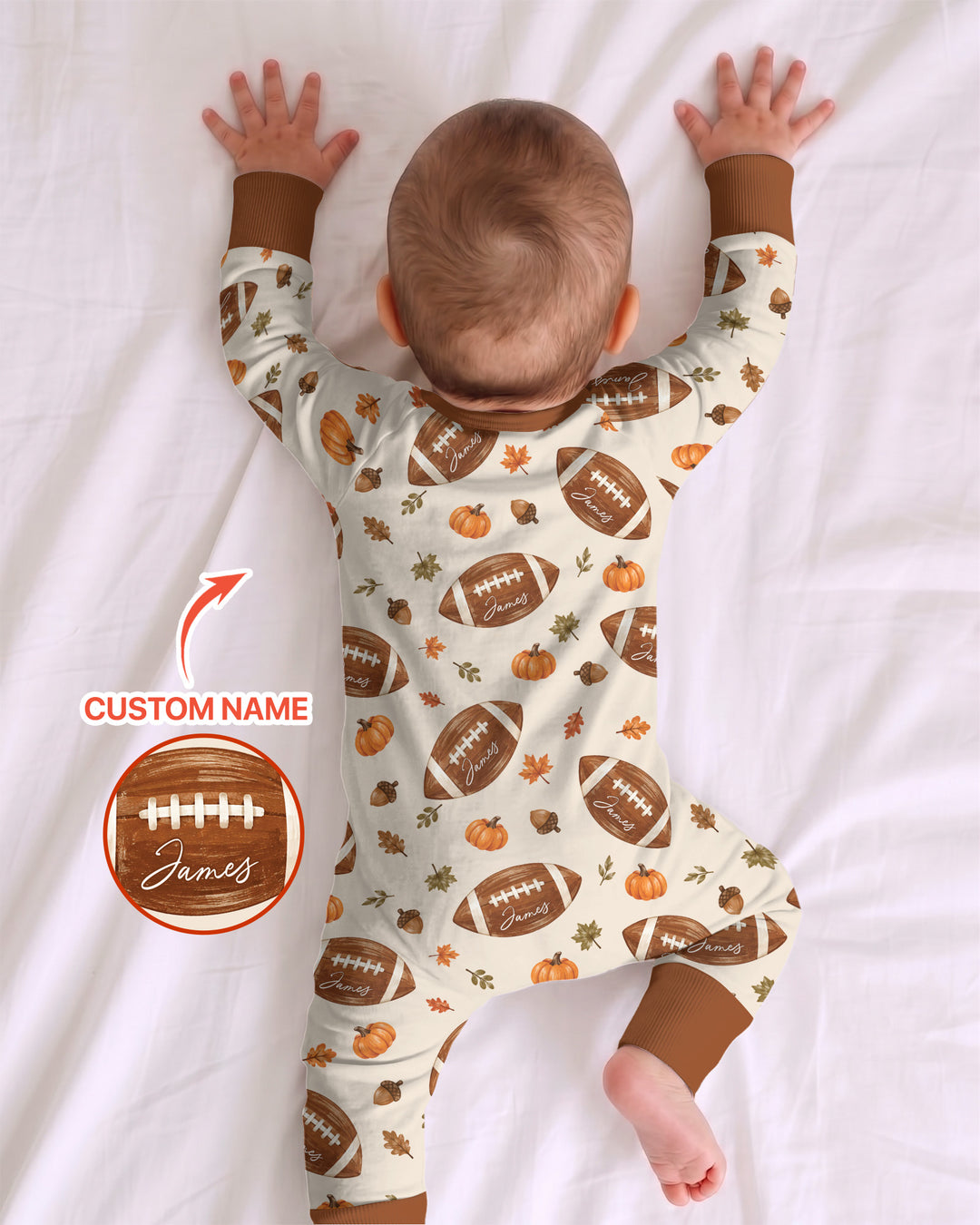 Custom Name Football Season Happy Fall Bamboo Convertible Zippy