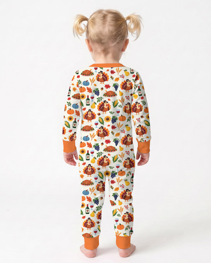 Thanksgiving Turkey Wine Harvest Bamboo Convertible Zippy