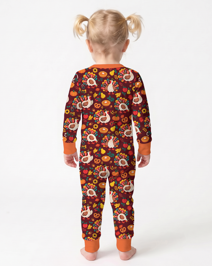 Festive Turkey Fall Harvest Bamboo Convertible Zippy