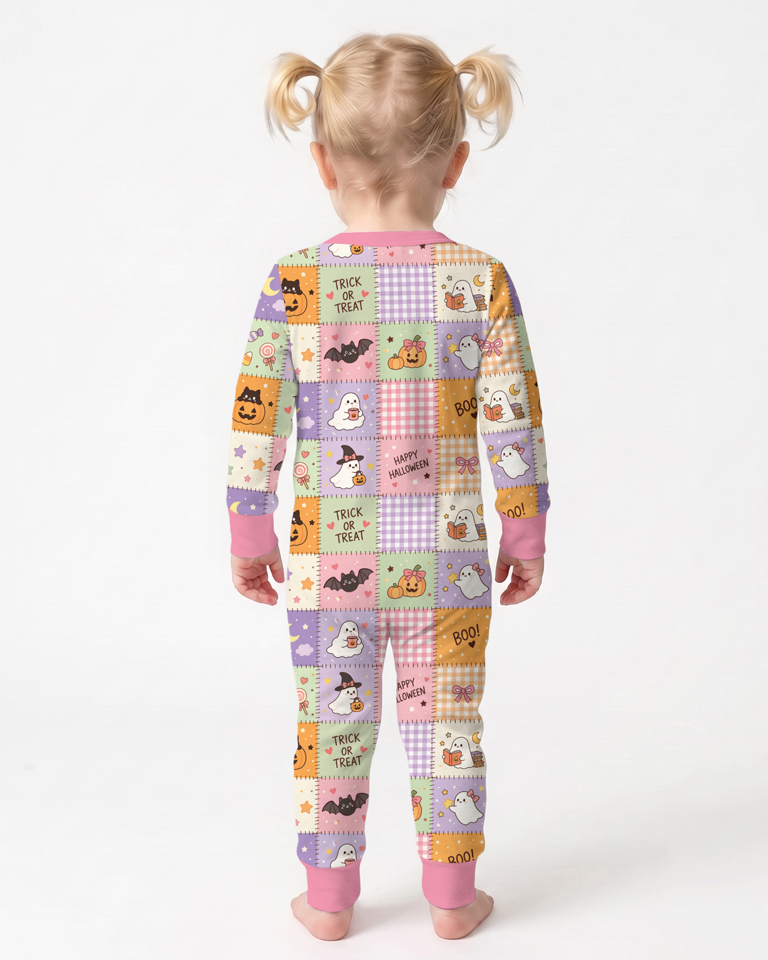 Cute Halloween Trick Or Treat Patchwork Bamboo Convertible Zippy