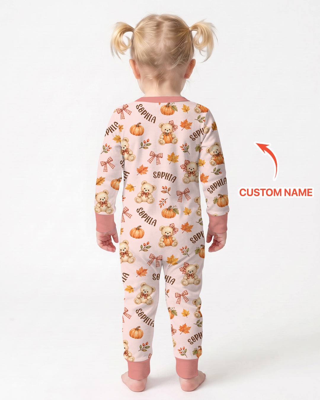 Fall Gingham Bow Teddy Bear Bamboo Convertible Zippy