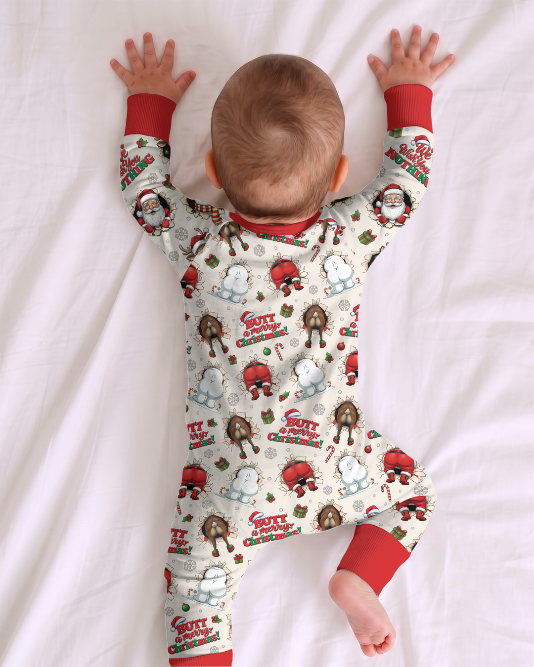 Funny Butt Christmas Squad Bamboo Convertible Zippy