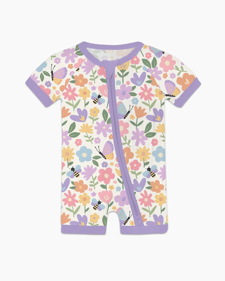 Flower Gardens Bamboo Shorty Zippy