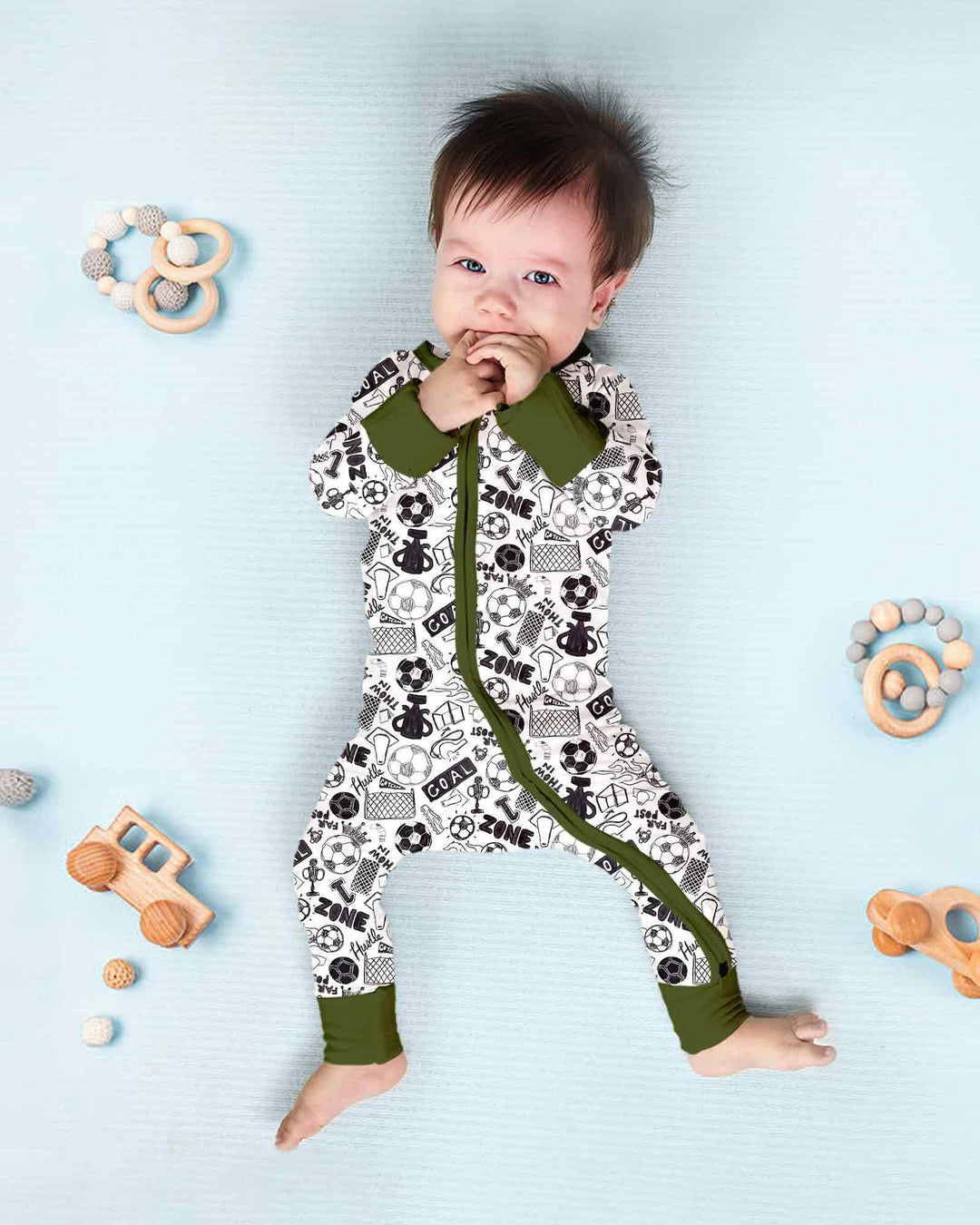 Soccer Doodle Bamboo Convertible Zippy