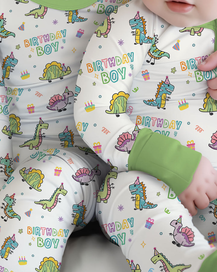Dino Birthday Boy Bamboo Convertible Zippy