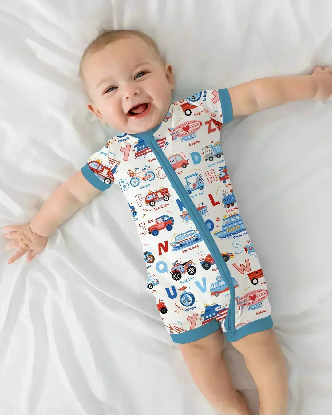 Patriotic Construction Bamboo Shorty Zippy