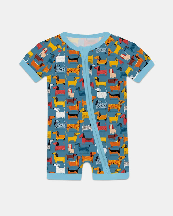Whimsical Dachshund  Bamboo Shorty Zippy