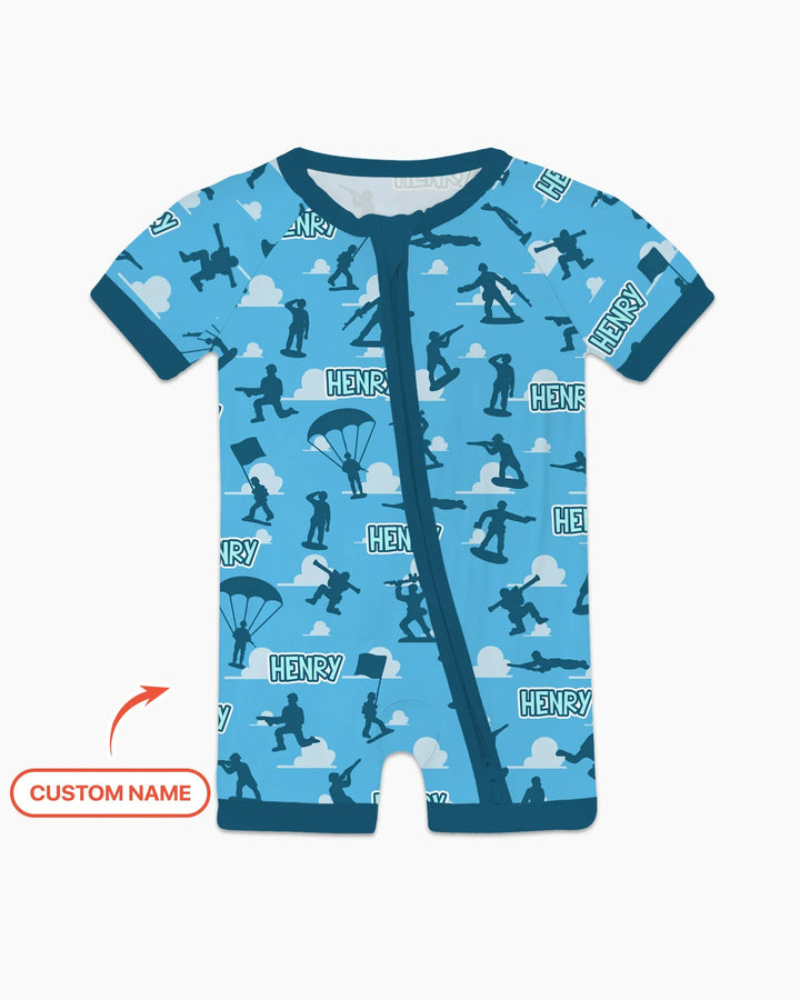 Army Men Memorial Day Bamboo Shorty Zippy